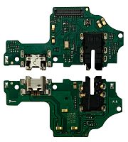 Нижняя плата Huawei Honor 8X (JSN-L21)с конектором зарядки + микрофон + компоненты