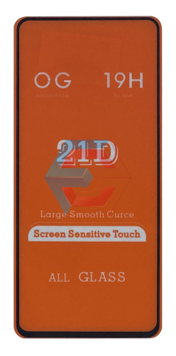 Защитное стекло 21D для Xiaomi Mi 10T Черный (Тех пак)