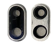 Стекло камеры для iPhone 8 Plus Серебряный с рамкой