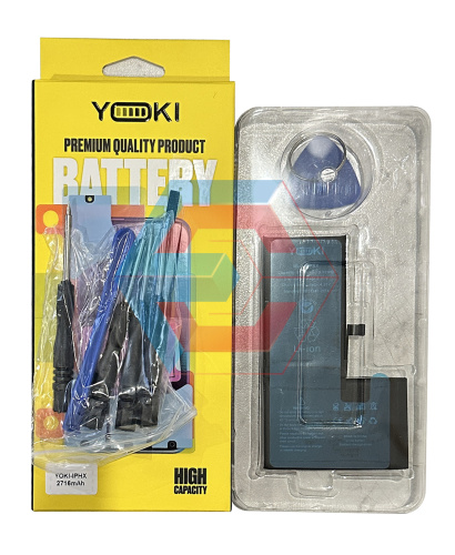 Батарея (акумулятор) для iPhone X (Yoki) 2716 mAh - ёмкость, состояние, распиновка