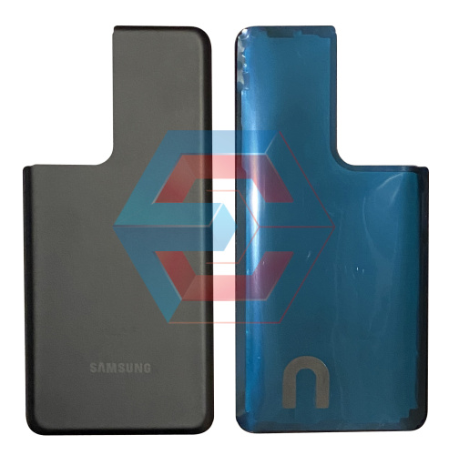 Крышка задняя Samsung G998 Galaxy S21 Ultra (2021) Черная стекло оригинал PRC