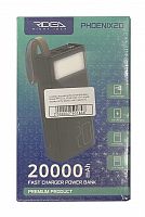Универсальная мобильная батарея Ridea RP-D20L Phoenix20 10W digital display+lamp 20000 mAh (Черный)