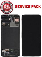 дисплей + сенсор samsung a307 galaxy a30s (2019) чорний у рамці 100% service pack - стоимость, партномер