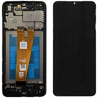 дисплей + сенсор samsung a045 galaxy a04 чорний у рамці 100% service pack - стоимость, партномер
