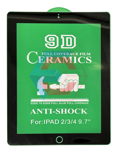 Защитное стекло CERAMIC для iPad 4 9.7" Черное