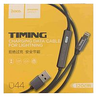 USB-кабель (шнур) Hoco U44 Timing iPhone (120 см) Сірий