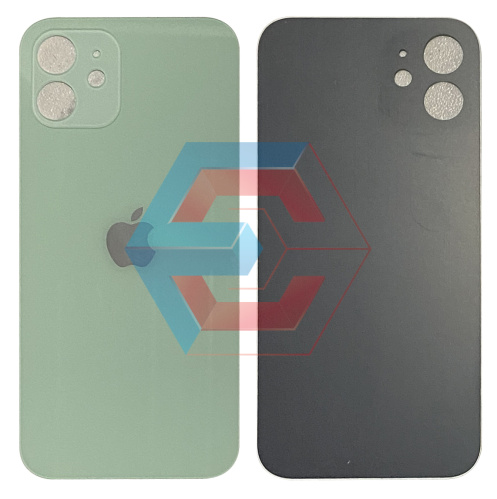 Крышка корпуса для iPhone 12 Зеленая (стекло) (большой вырез под стекло камеры) оригинал PRC