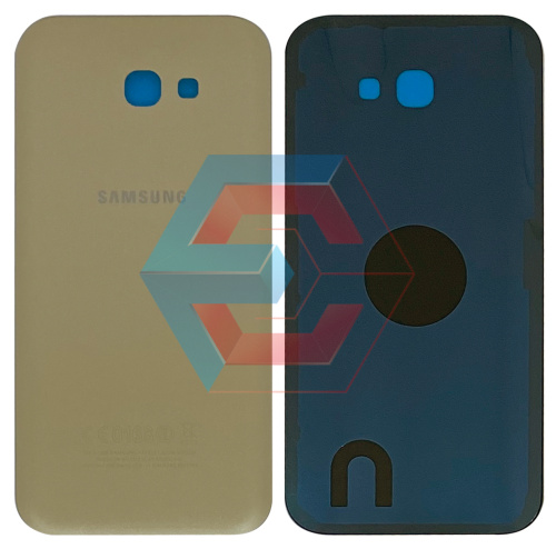 Крышка задняя Samsung A720F Galaxy A7 (2017) Золотая стекло оригинал PRC