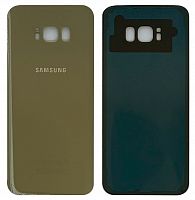 Крышка задняя Samsung G955 Galaxy S8 Plus Золотая стекло оригинал PRC