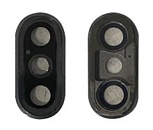 Стекло камеры для iPhone X Черный с рамкой