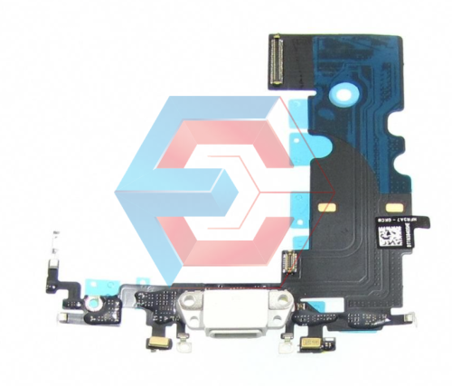 Шлейф для iPhone 8 с Серым разъемом зарядки и микрофоном