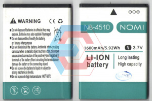 Батарея (аккумулятор) Nomi NB-4510 , 1600 mAh 3.7V Б.У Батарея (аккумулятор) Nomi NB-4510 , 1600 mAh 3.7V Б.У