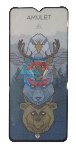 Защитное стекло 2.5D AMULET HD Antistatic для Realme C30s/C35/C25Y/C11/OPPO A78 5G Черный