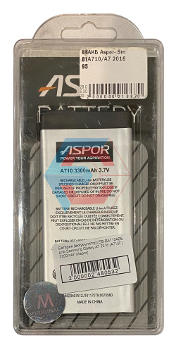 Батарея (акумулятор) EB-BA710ABE для Samsung Galaxy A7 2016 (A710F) 3300mAh 100% ємності (Aspor) - ёмкость, состояние, распиновка