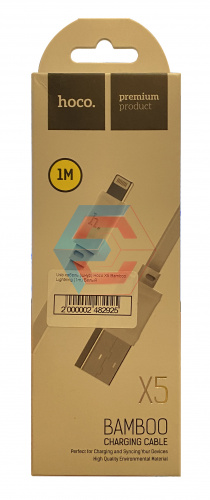 USB-кабель (шнур) Hoco X5 Bamboo Lightning (1m) Білий