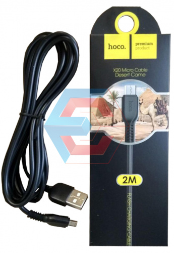 Usb кабель (шнур) Hoco X20 micro (2m) Черный
