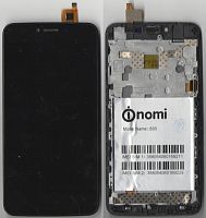 Дисплей + сенсор Nomi i505 Черный,трещина на стекле, некорректно работает сенсор.