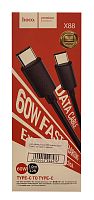 USB-кабель Hoco X88 Gratified 60W Type-C to Type-C Чорний
