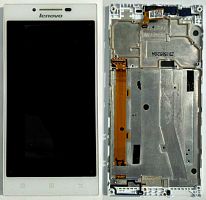 Дисплей + сенсор Lenovo P70t белый с рамкой 