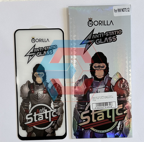 Захисне скло GORILLA для Xiaomi Redmi Note 12/Poco X5/Realme C55 Чорне