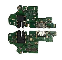 Нижняя плата Huawei Honor 10 Lite с конектором зарядки + микрофон + компоненты