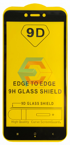 Защитное стекло 9D для Xiaomi Redmi 4X/Redmi 5A/Redmi GO Черный (Тех пак)