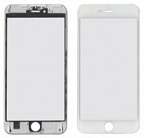Стекло тачскрина для iPhone 6S Plus с рамкой и OCA плёнкой Белое