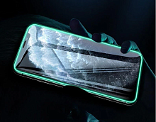 Защитное стекло для iPhone 12/12 pro (тех.пак) люминесцентный ободок