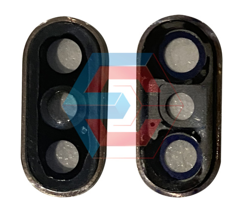 Стекло камеры для iPhone XS Золотой с рамкой