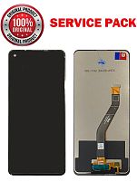 дисплей + сенсор samsung a215 galaxy a21 чорний оригінал 100% service pack gh82-22988a - стоимость, партномер