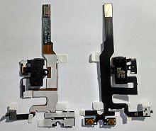 Шлейф кнопок громкости + HF iPhone 4S черного цвета