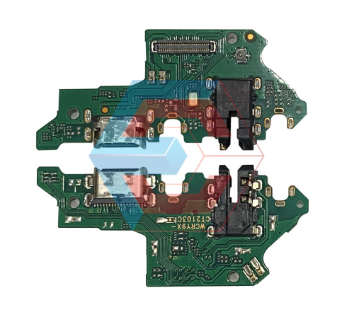 Нижняя плата Huawei Honor 9X с конектором зарядки + микрофон + компоненты