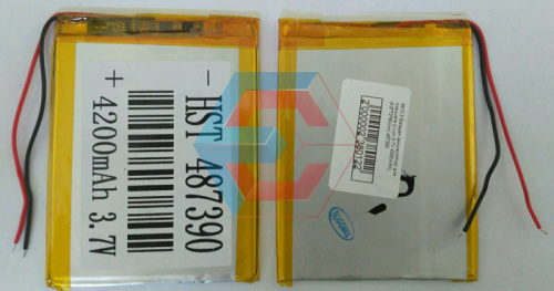 №10.3 Батарея (аккумулятор) для планшета Li-ion 3.7V 4200mAh (4.8*67*90mm) 487390 - размер, ёмкость, состояние, распиновка