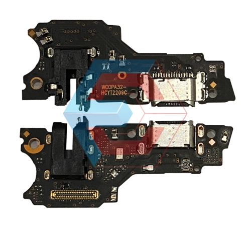 Нижняя плата Oppo A53 с конектором зарядки+микрофон+компоненты