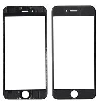 Стекло тачскрина для iPhone 6 с рамкой и OCA плёнкой Черное