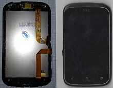 Дисплей + сенсор HTC A320 Desire C Чёрный Б.у 