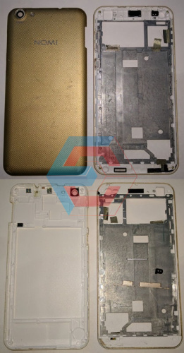 Корпус в сборе Nomi i5530 Золотистый Б.У Корпус в сборе Nomi i5530 Золотистый Б.У