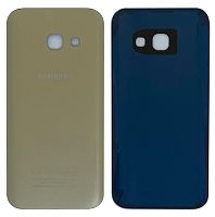 Крышка задняя Samsung A320 Galaxy A3 (2017) Золотая PRC