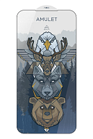 Защитное стекло 2.5D AMULET HD Antistatic для Oppo A76 Черный