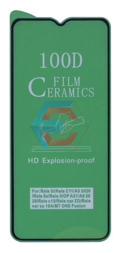 Защитное стекло Film Ceramic для Realme 5 / 6i / 5S/ C15/ OPPO A31 Черное тех. упаковка Защитное стекло Film Ceramic для Realme 5 / 6i / 5S/ C15/ OPPO A31 Черное тех. упаковка