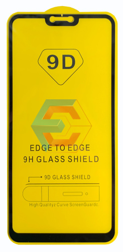 Защитное стекло 9D для Xiaomi Mi 8 lite  Черный (тех.пак)