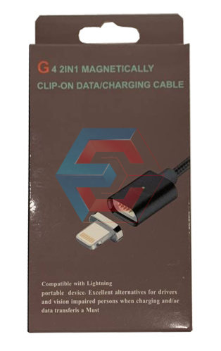 USB-кабель (шнур) Magnetic Clip-On Lightning (1m) Чорний