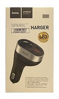 Зарядний пристрій Hoco Z29 Regal Digital Display Cigarette Lighter 2USB Чорний