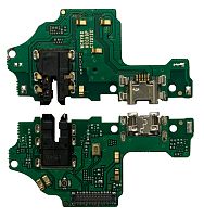 Нижняя плата Huawei Y9 2019 с конектором зарядки + микрофон + компоненты