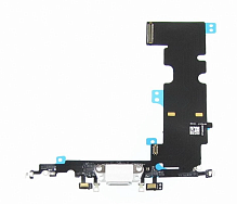 Шлейф для iPhone 8 Plus с Серым разъемом зарядки и микрофоном