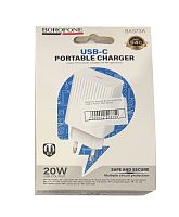 Зарядний пристрій Borofone BAS73A 1USB-C PD/QC 20W (Бiлий)