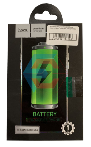 Батарея (акумулятор) BN37 для Xiaomi Redmi 6/6A 2900 mAh (HOCO) Батарея (акумулятор) BN37 для Xiaomi Redmi 6/6A 2900 mAh (HOCO) - ёмкость, состояние, распиновка