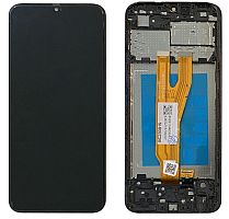 дисплей + сенсор samsung a032 galaxy a03 core чорний у рамці оригінал 100% service pack gh82-26033a - стоимость, партномер