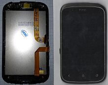 Дисплей + сенсор HTC A320 Desire C Чёрный Б.у 