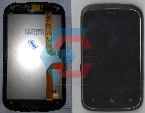 Дисплей + сенсор HTC A320 Desire C Чёрный Б.у 